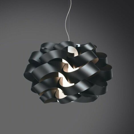 Hängeleuchte ein Licht CLOUD Schwarz Durchmesser 28x H18 cm