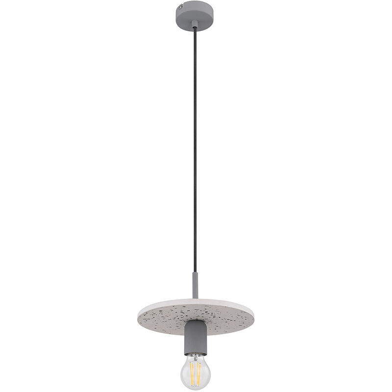 Etc-shop - Hängeleuchte grau Pendelleuchte einflammig Spot hängend, Terrazzo Stein Optik, 1x E27, DxH 23x120 cm, Küche Esstisch