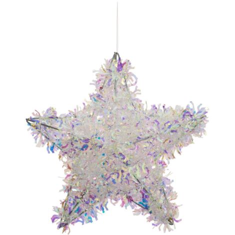 Hängeleuchte Holographischer Stern H.20cm weiß - Feeric lights & christmas