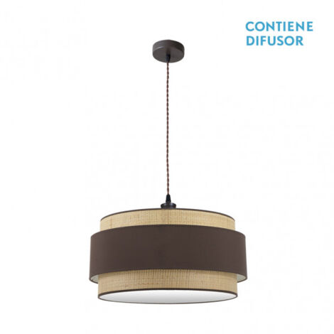 Hängeleuchte kandy 3xe27 natur/braun regx60x60 cm