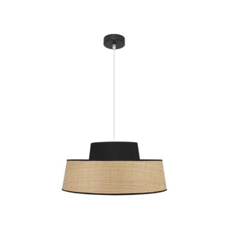 Hängeleuchte Modell Jia dimmbar 1-Licht Natur/schwarz FABRILAMP