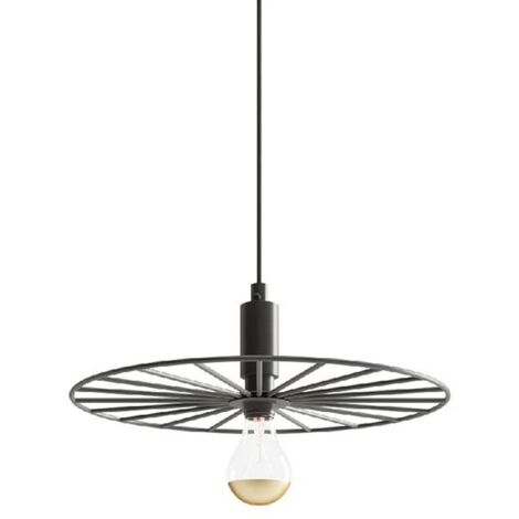 Hängeleuchte Pendellampe Designleuchte Retro Rad Esszimmerlampe schwarz D 30 cm
