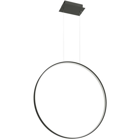 Hängeleuchte Pendellampe Ring Wohnzimmerleuchte schwarz LED Designleuchte L 78cm