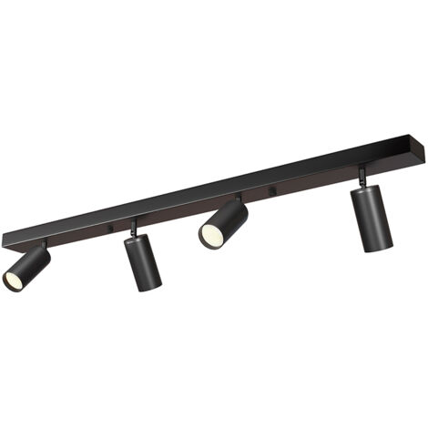 Hängeleuchte – Schiene mit 4 einstellbaren Spots – 90 cm Schwarz