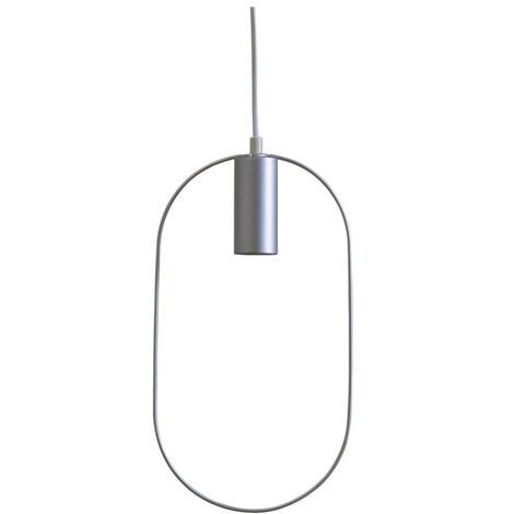 Hängeleuchte "Shape", E27, silber, Kabel weiß