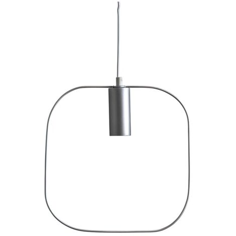 Hängeleuchte ,Shape' mit E27 Fassung für dekorative Leuchtmittel, quadratisch, silber, H 30cm