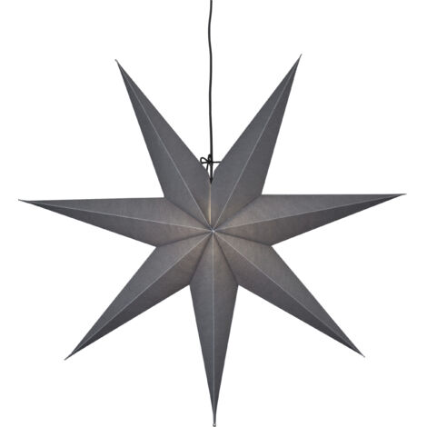 Hängeleuchte Stern -Ozen', groß, grau, Ø 70cm