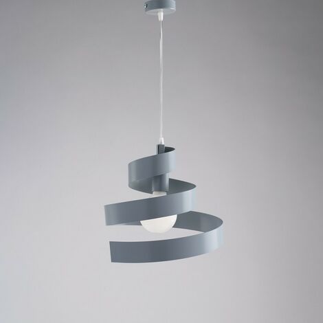 Hängeleuchter aus Eisen ein Licht Grau 30x h23 cm