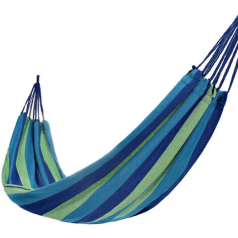 Hängematte Outdoor Baumwolle Bequemer Stoff mit Baumfreundlichen Gurten zum Aufhängen, Robuste Tragbare Hängematte mit Reisetasche für Garten, Indoor, Balkon, Terrasse, Camping，200100cm