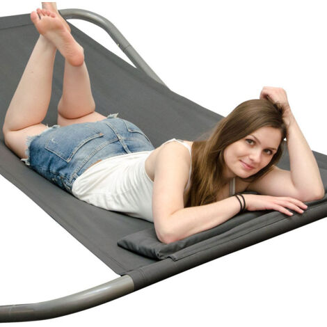 XXL Gartenliege XXL 200x130x32 cm Wippliege mit Metallgestell