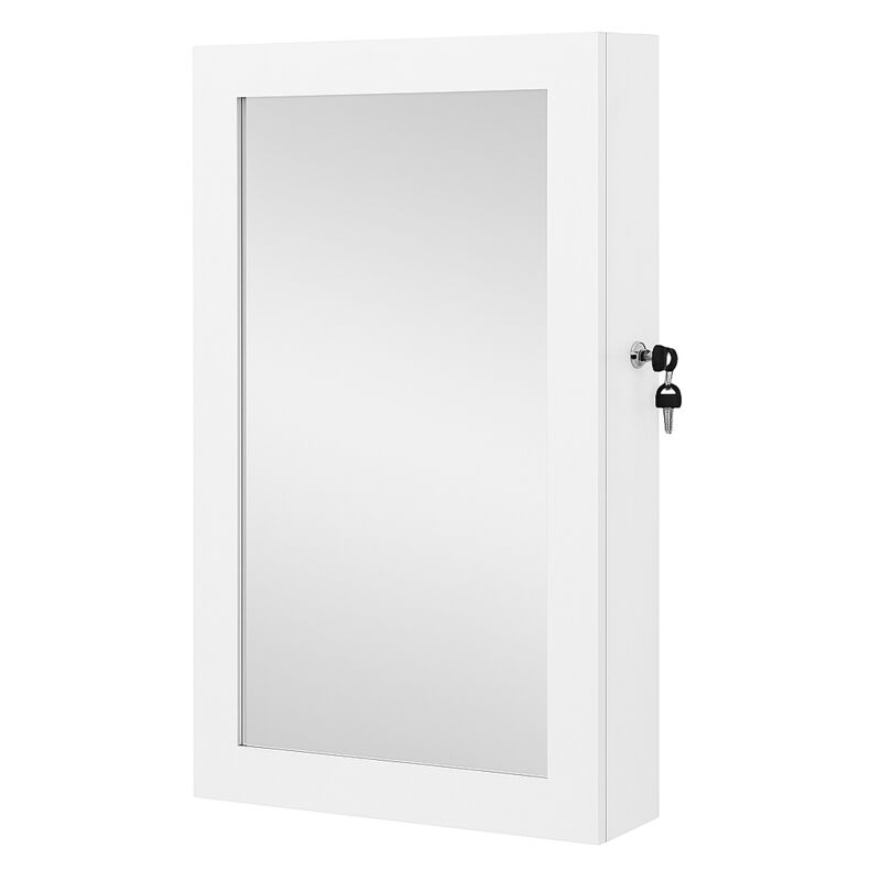 Hängend Schmuckschrank Wandspiegel zum Hängen mit Tür und