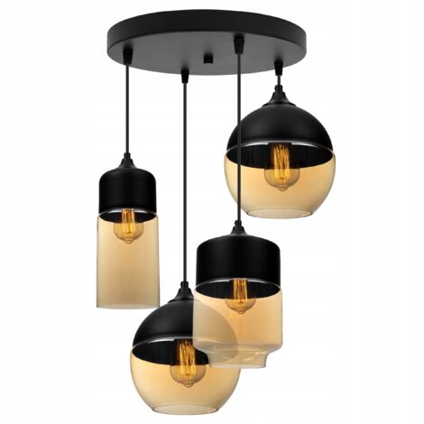 HÄNGENDE DECKENLEUCHTE, GLASPLAFON, LED-LAMPE