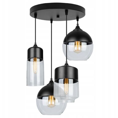 HÄNGENDE DECKENLEUCHTE, GLASPLAFON, LED-LAMPE