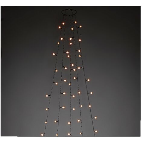 Hängende LED Christbaum Lichterkette 200 bernsteinfarbene LED´s  - "Baummantel"