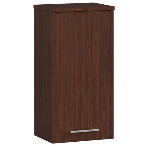 Hängender Badezimmerschrank AKORD FIN Wenge 30 cm Tür 2 Ebenen B30 x H60 x T22,5 cm