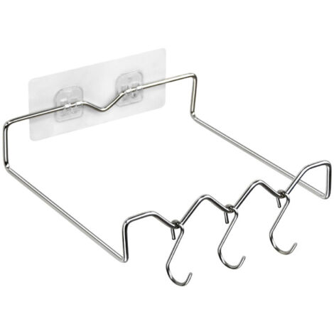 Hängender Handtuchhalter aus Edelstahl – Wandmontierter Waschbecken-Organizer mit Haken (3er-Set)