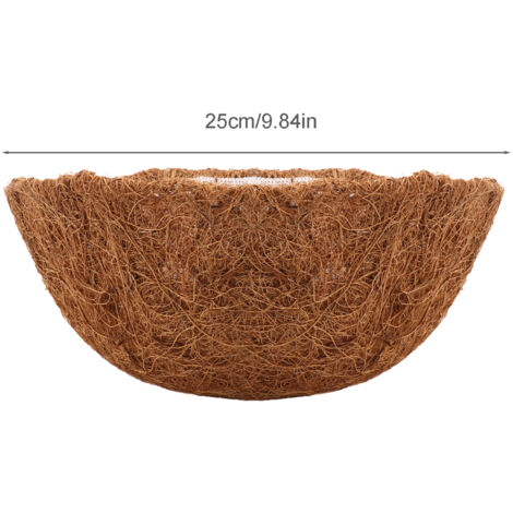 Hängender Kokosfaser-Blumentopfeinsatz 25 cm Weiß 1 Stück
