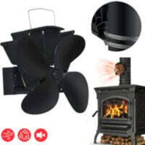 Hängender Ofenventilator, 4-flügeliger Kaminofenventilator