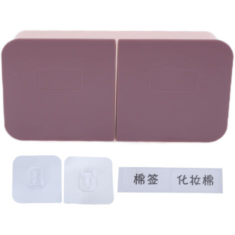 Hängender Organizer für waschbare Make-up-Entferner-Pads – Make-up-Etui mit abnehmbarem Deckel fürs Badezimmer, Rosa und Lila