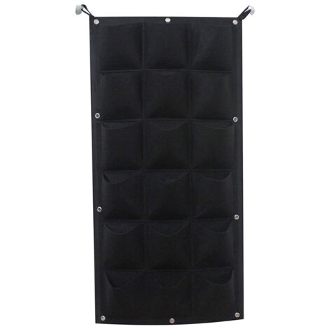 Hängender Pflanzsack für Pflanzen und Kräuter – 100 cm x 50 cm mit 18 Taschen / 80 cm x 66 cm mit 12 Taschen – Umweltfreundliches Filzmaterial, hervorragende Drainage