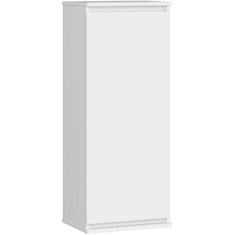 Hängender Schrank AKORD W40 Weiß 40 cm Tür 3 Regalen B40 x H99 x T30 cm