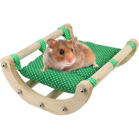 Hängendes Holzbett für Hamster und Meerschweinchen, Kleintier-Hängematte, komfortables Käfigzubehör