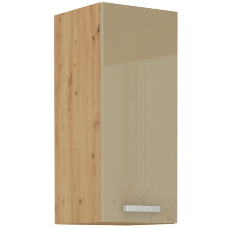 Hängeschrank 30 Eiche Artisan Cappuccino Hochglanz Küchenzeile Küchenblock Küche
