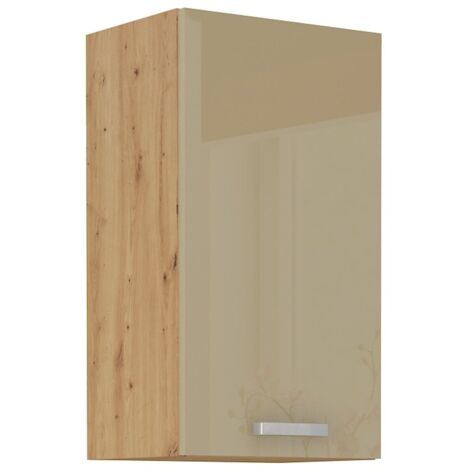 Hängeschrank 40 Eiche Artisan Cappuccino Hochglanz Küchenzeile Küchenblock Küche