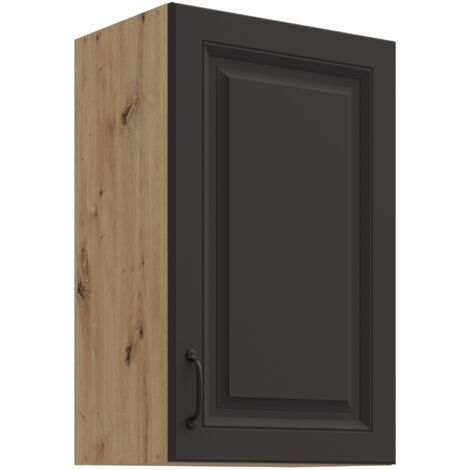 Hängeschrank 45 cm Stilo Grau + Eiche Artisan Küchenzeile Küchenblock Küche