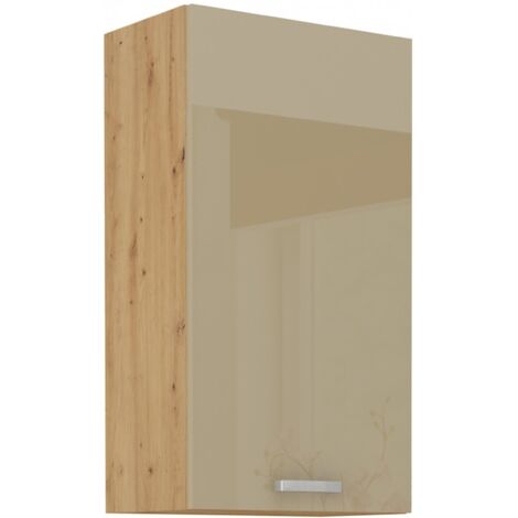 Hängeschrank 50-90 Eiche Artisan Cappuccino Hochglanz Küchenzeile Küchenblock