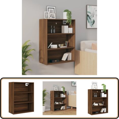 Hängeschrank Braun Eichen-Optik 69,5x32,5x90 cm - Hängeschrank - Wandregal - Schrank - Stauraum - Wohnraumdeko