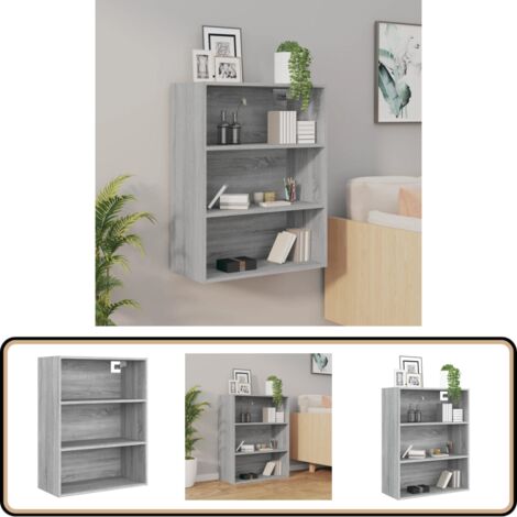 Hängeschrank Grau Sonoma 69,5x32,5x90 cm - Hängeschrank - Wandregal - Grau Sonoma - Holzwerkstoffschrank - Stauraum