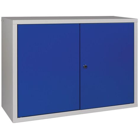Hängeschrank H 600 x B 800 x T 300 mm Vollblech 1 Boden grau blau - NW9000453661
