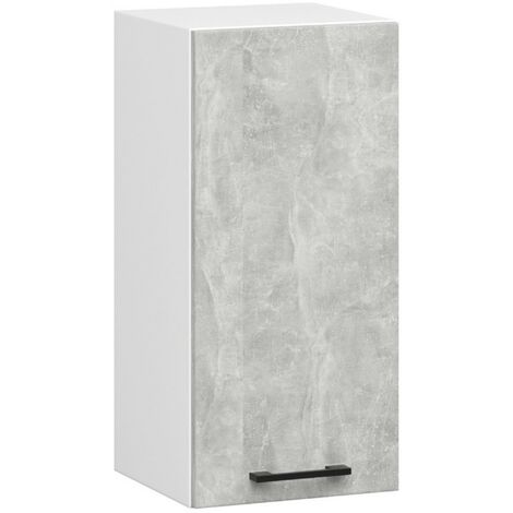 Hängeschrank Küchenschrank AKORD OLIWIA modular W30 Weiß 30 cm Tür 2 Ebenen Front Beton B30 x H58 x T30 cm