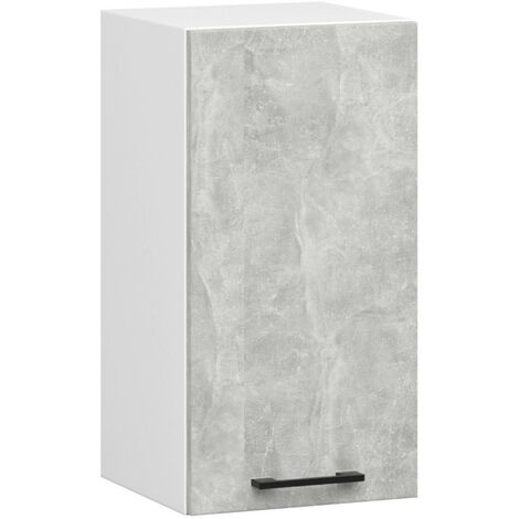 Hängeschrank Küchenschrank AKORD OLIWIA modular W40 Weiß 40 cm Tür 2 Ebenen Front Beton B40 x H58 x T30 cm