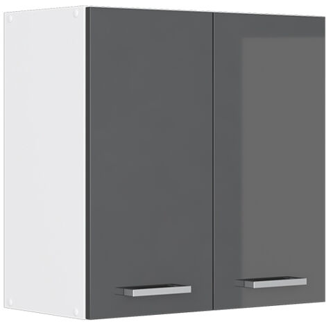Hängeschrank R-Line, Anthrazit Hochglanz, 60 x 60 cm mit Türen, Vicco