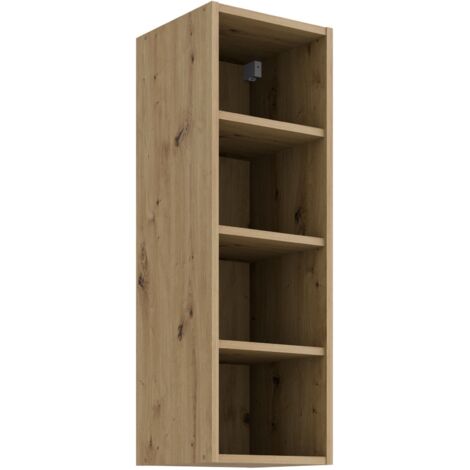 Hängeschrank Regal 30 cm Eiche Artisan Küchenzeile Küchenblock Küche Stilo, Solano Landhaus Höhe 90
