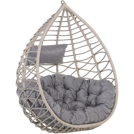 Hängesessel ARSITA Polyrattan Grau