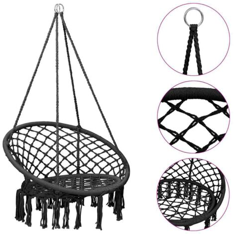 Hängesessel aus Hammock 80 cm Anthrazit
