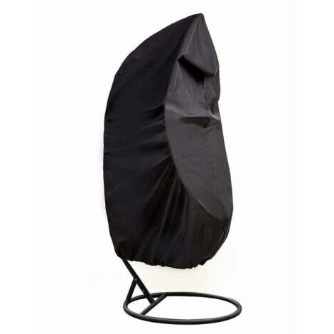 Hängesessel-Bezug – Bezug für Hängesessel aus 210D, wasserdicht – UV-Schutz und Staub – Hängesessel-Bezug 190 x 115 cm, Schwarz