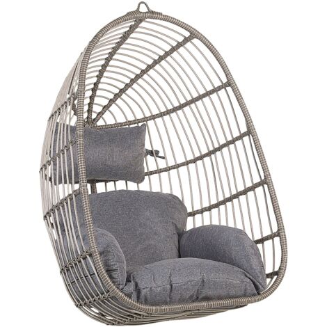 Hängesessel CASOLI Polyrattan Grau