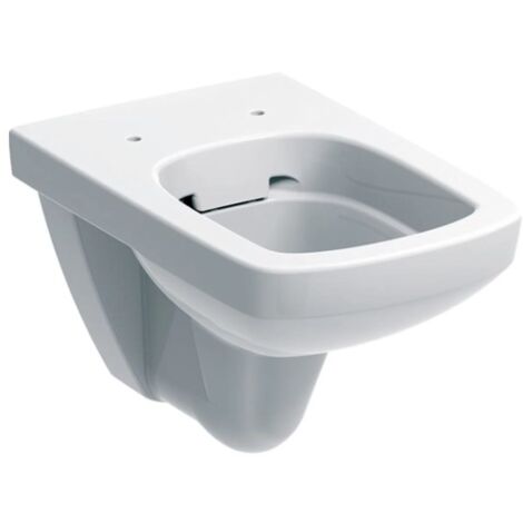 Hängevase Stoßstange glänzend weiss - Geberit Selnova Square Rimfree - Senza coprivaso