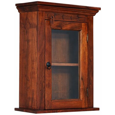 Hängevitrine Akazie 52x24x69 nougat lackiert OXFORD 1002