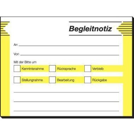 Haftnotizformular 100 x 75 mm (B x H) selbstklebend 50 Bl.