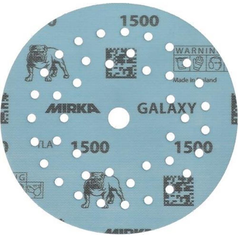 Mirka Haftschleifscheibe Galaxy Grip Multifit 125 Mm Körnung 1500 Für Holz / Metall / Lack / Kunststoff Keramik/korund Lochanzahl 72