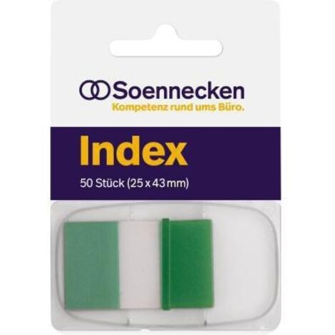 Haftstreifen Index 43 x 25 mm (B x H) grün 50 Bl.