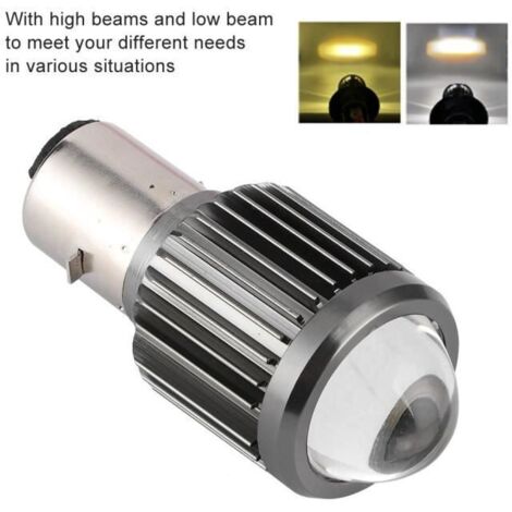 HAG BA20D Phare d\'ampoule de moto de LED lampe de phare de faisceau haut / bas