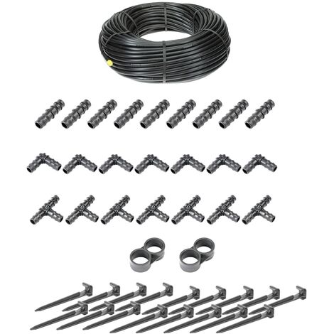 HaGa® Bewässerungsset - 100 Meter Tropfschlauch 16mm ohne Druckkompensierung inkl. Zubehör