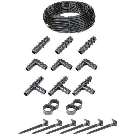 HaGa® Bewässerungsset - 25 Meter Tropfschlauch 16mm ohne Druckkompensierung inkl. Zubehör