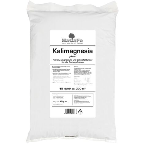 HaGaFe Patentkali Kalimagnesia Kali Dünger Herbstrasendünger Gemüsedünger 30kg (2 x 15 kg)